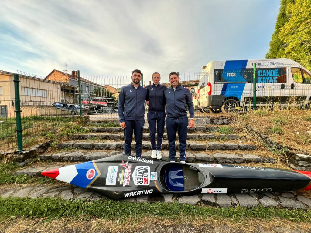 Maxence Barouh, Nicolas Sauteur et Laëtitia Parage Championnat du Monde Descente 2024